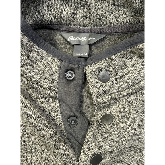 Eddie Bauer Radiator Fleece 1/4 Snap Button Mock Neck Sweater Mens S Small - Picture 4 of 12